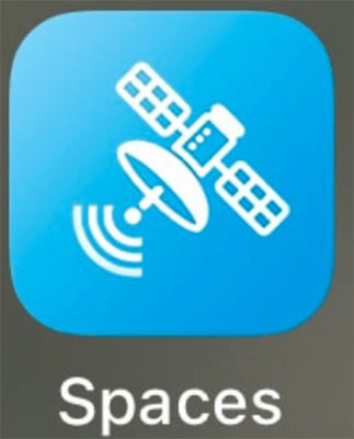 ダウンロードされる名前は「Spaces」